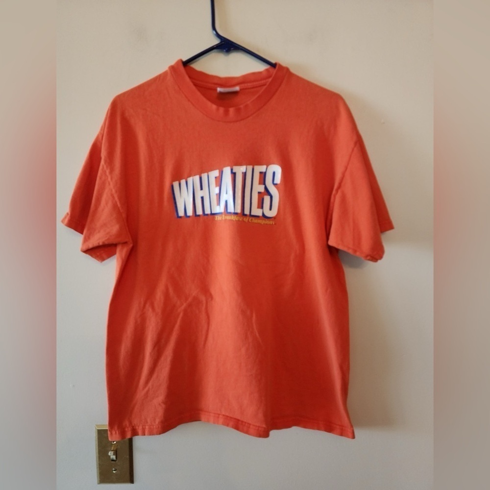 Vtg y2k Wheaties Breakfast of Champions T-Shirt hanes size mens large